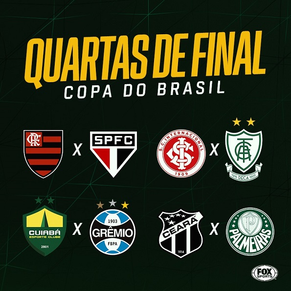 Definidos os confrontos das quartas de final da Copa do Brasil